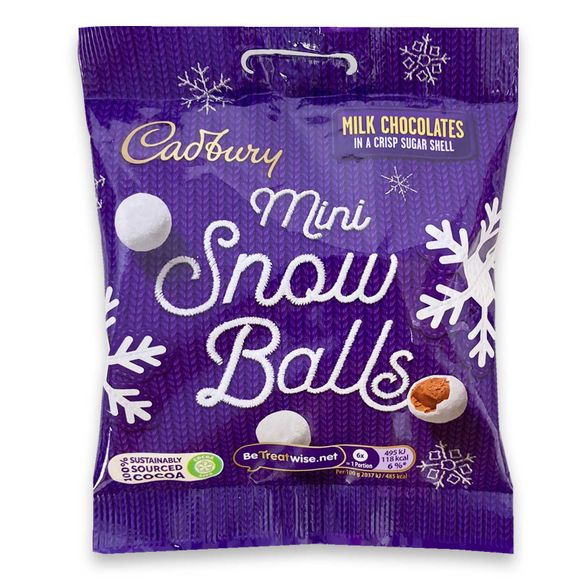 Cadbury Chocolate Mini Snowballs Bag 80g